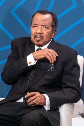 Mandatory Credit: Photo by SHAWN THEW/EPA-EFE/Shutterstock (13663785f) President of Cameroon Paul Biya prepares to deliver remarks at the U.S. Africa Space Forum during the U.S. Africa Leaders Summit at the Walter E. Washington Convention Center in Washington, DC, USA, 13 December 2022. The U.S-Africa Leaders Summit brings together heads of state, government officials, business leaders, and civil society to strengthen ties between the U.S. and Africa. 2022 U.S. Africa Leaders Summit, Washington, USA - 13 Dec 2022