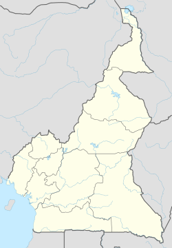 Map of Cameroon with Banjoun highlighted