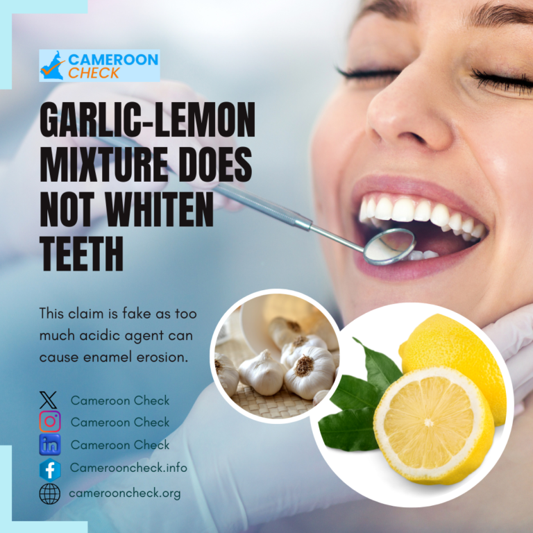 Garlic-Lemon Mixture Does Not Whiten Teeth